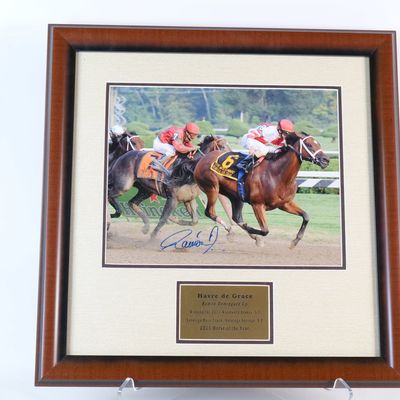 Autograph Horse Racing Photograph - Jockey Ramon Dominguez