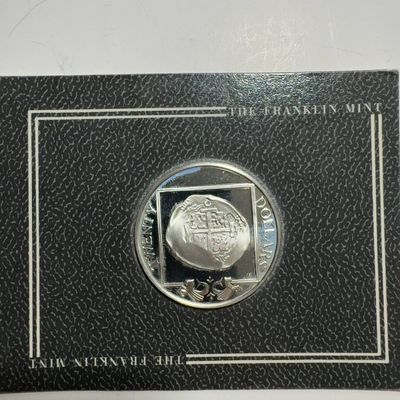 1985 British Virgin Islands The Franklin Mint Treasure Coins of the Caribbean Twenty Dollars Silver Coin