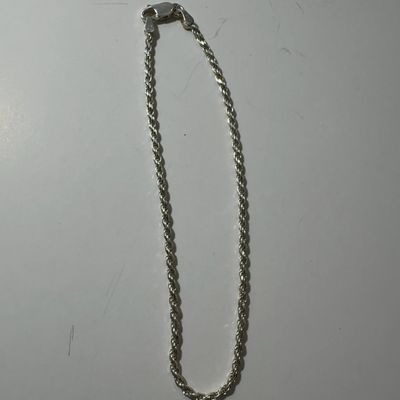 Sterling Silver Rope Chain Necklace, Made in Italy