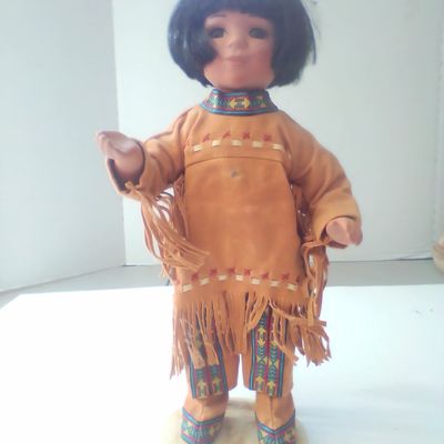 Gregory Perillo for Artaffects Ltd Bird Song Porcelain Native American Style Doll 1993