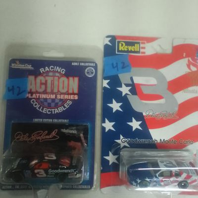 A Pair of Dale Earnhardt 1/64 Scale Action and Revell Die-Cast Model Cars