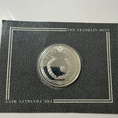 Franklin Mint British Virgin Islands Sterling Silver Twenty Dollar Proof Coin