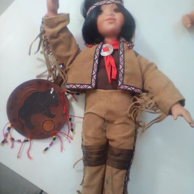 Artaffects Pathfinder Native American Youth Vinyl Collector Doll with Shield Accessory