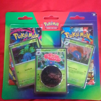 Pokemon TCG Enhanced 2-Pack Blister Featuring Oddish Gloom and Vileplume Holographic Cards