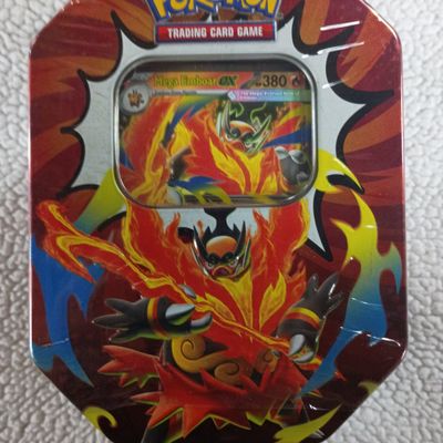 Sealed Pokémon Trading Card Game Mega Evolution Ascended Heroes Tin featuring Mega Emboar EX