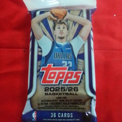 2025-26 Topps Basketball Factory Sealed Value Pack 36 Cards Featuring Luka Dončić