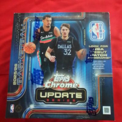 2025-26 Topps Chrome Basketball Update Series Factory Sealed Value Box
