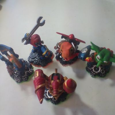 A Collection of Skylanders Tech Element Interactive Game Figures