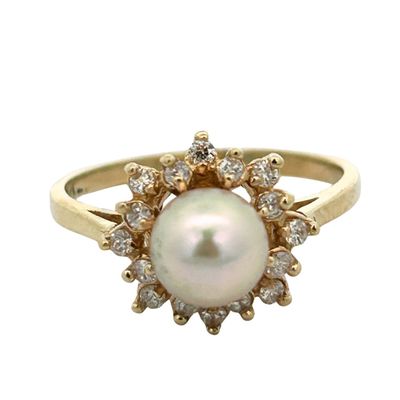 Pearl and Diamond Ring