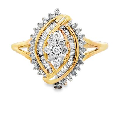 Marquise Shaped Diamond Ring