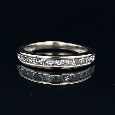 14K Channel Set Natural Diamond Band Ring