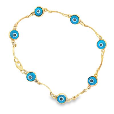 14K Evil Eye Bracelet
