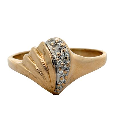 14K Two Tone Diamond Ring