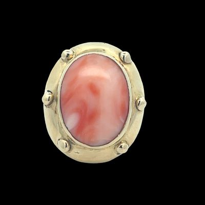 Large Angel Skin Coral Ring