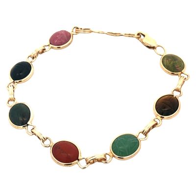 Egyptian Revival Scarab Bracelet