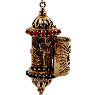 14K Mezuzah Pendant Charm / Star of David