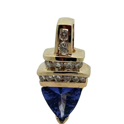 14K Tanzanite & Diamond Pendant