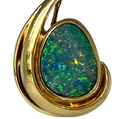 14K Opal Freeform Pendant