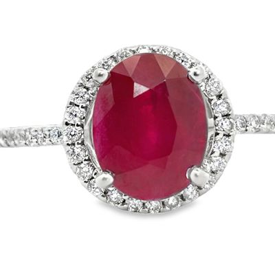 GIA Certified Burma Ruby & Diamond Ring