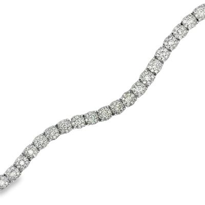 14K Illusion Set Natural Diamond Bracelet