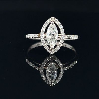 Marquise Natural Diamond Engagement Ring