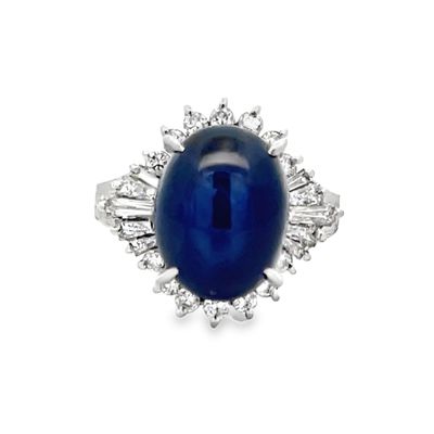 Natural Sapphire & Diamond Ring