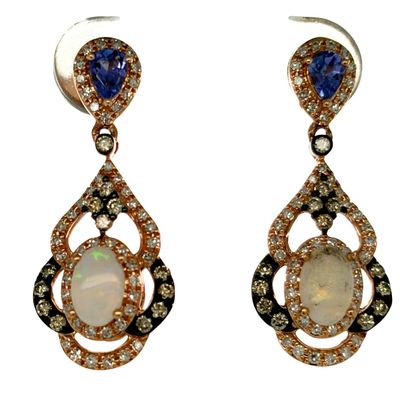 EFFY Natural Tanzanite, Opal & Diamond Earrings