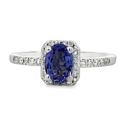 Natural Tanzanite & Diamond Ring