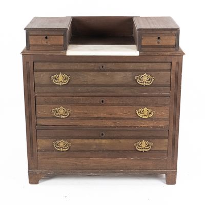Victorian Eastlake Style Marble Top Dresser