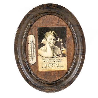Vintage 1920s Advertising Wall Thermometer