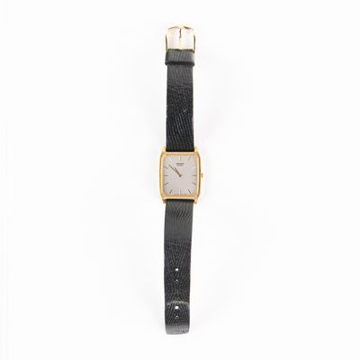 Seiko Gold Tone Rectangular Tank Watch 5P30-5039