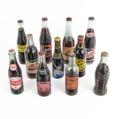 (11) Vintage Soda Pop Glass Bottle Assortment
