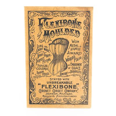 Flexibone Moulded Corset Cork Advertising Sign