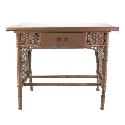 Vintage Wicker Table/Desk