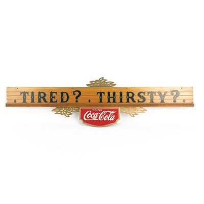 Coca-Cola Tired? Thirsty? Kay Advertising Sign