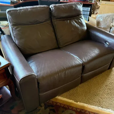 Leather loveseats