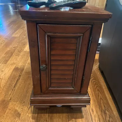 Side table with cabinet