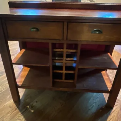 Side cabinet with wine rack