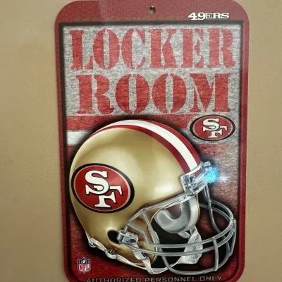 San Francisco 49ers locker room sign