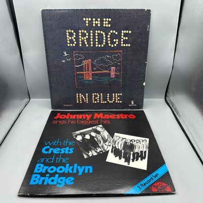 1972 Buddah Records The Bridge In Blue & 1981 Harvey Muisc Records Johnny Maestro Sings His Biggest Hits Vinyl Albums - H-1000 &...