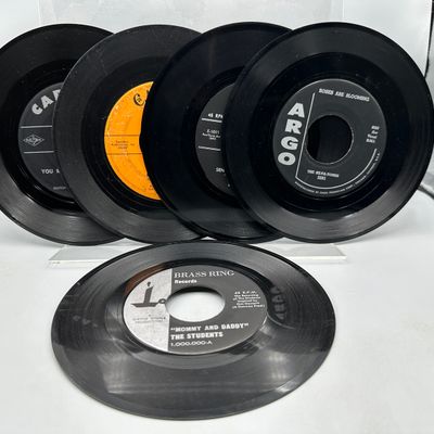 (5) Assorted Caprice, Cameo, Argo, End, and Brass Ring Label 45 RPM Records - Featuring The Rays, The Silva-Tones, and Willie Wilson...