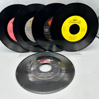 (5) Assorted Collectables, Clifton, and Down Label 45 RPM Records - Featuring The Rivieras, The Regents, Jimmy Reed, and others