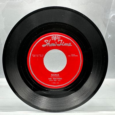 1954 Show Time Records The Feathers Nona/Johnny Darling 45 RPM Record - 1104-45 - West Coast R&B Vocal Group