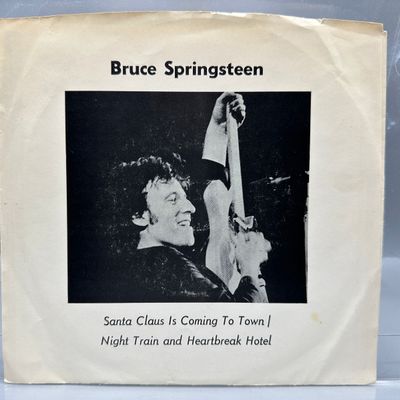 1980s Bruce Springsteen Santa Claus Is Coming To Town / Night Train and Heartbreak Hotel Rare Translucent Red Vinyl Unofficial Release 45...