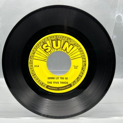 1970s Sun Records The Five Tinos Gonna Let You Go / Mambo Baby 7-inch 45 RPM Reissue Single - 514