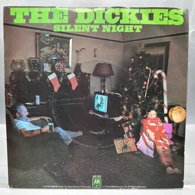 1978 A&M Records The Dickies: Silent Night / The Sound of Silence Limited Edition White Vinyl 45 RPM Record W/ Original Picture...