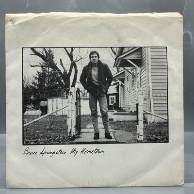 1985 Columbia Records Bruce Springsteen My Hometown / Santa Claus Is Comin To Town 45 RPM Record W/ Original Picture Sleeve - #38-05728 -...