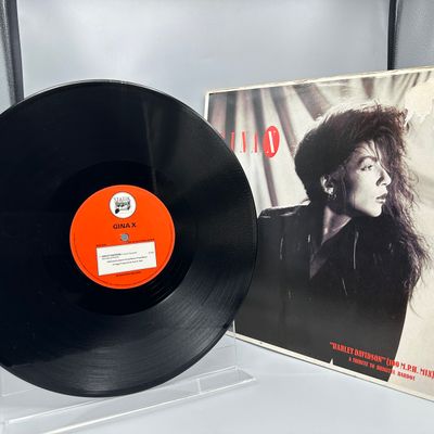 1984 GINA X - Harley Davidson (100 M.P.H. Mix) / Hommage A B.B. Vinyl Single - (Statik Records TAK 2612)