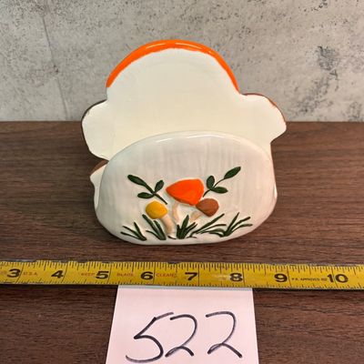 Vintage 1973 Arnel's Mushroom Ceramic Napkin Holder