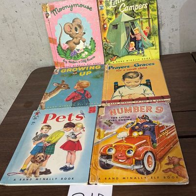 Vintage A Rand Mcnally Elf Book Lot
